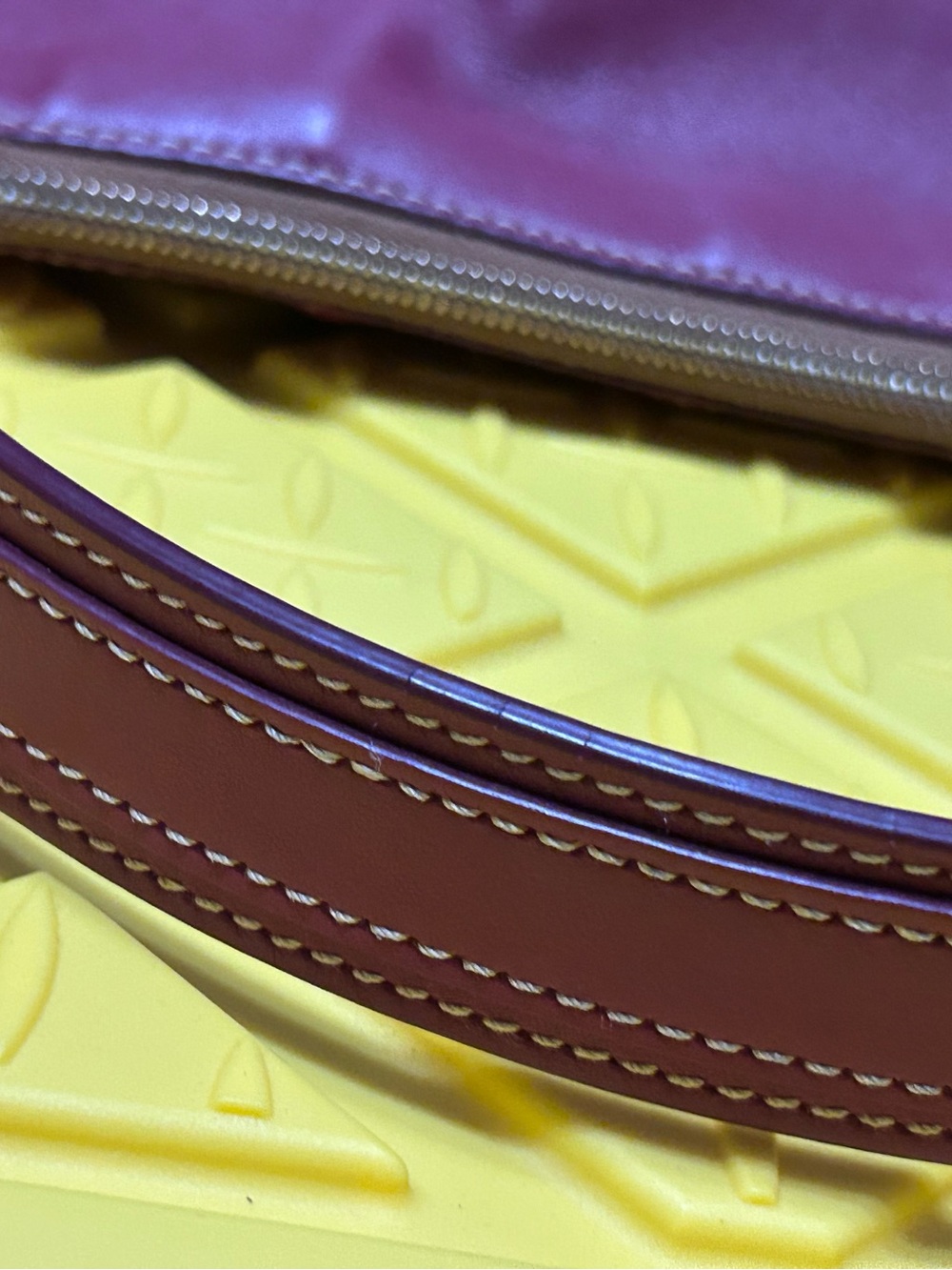 Dooney & Bourke Burgundy Leather Shoulder Bag - Picture 5 of 14